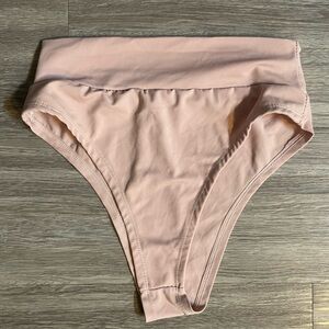 Pink High-Waisted Bikini Bottoms